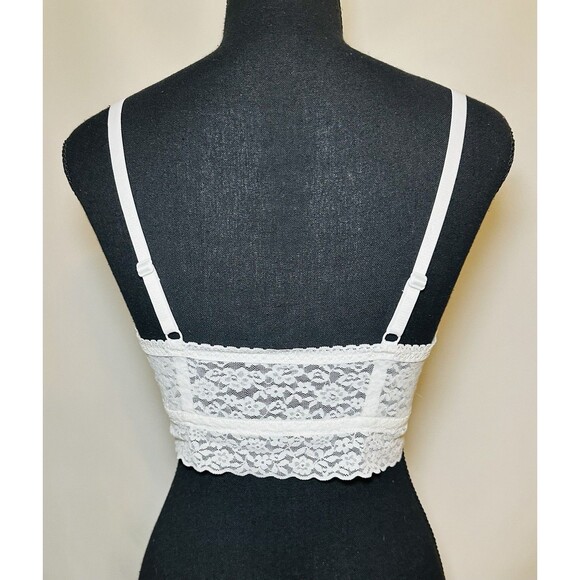 H&M White Lace Bralette Removable Pads‎ Adjustable Straps Women's LARGE - Picture 3 of 8